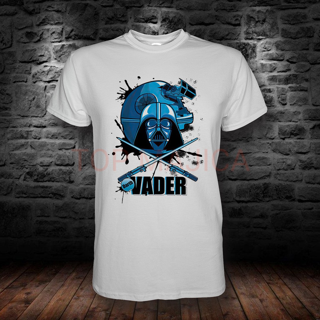 Darth Vader blue - Majica bela DARTH VADER BLUE EDT