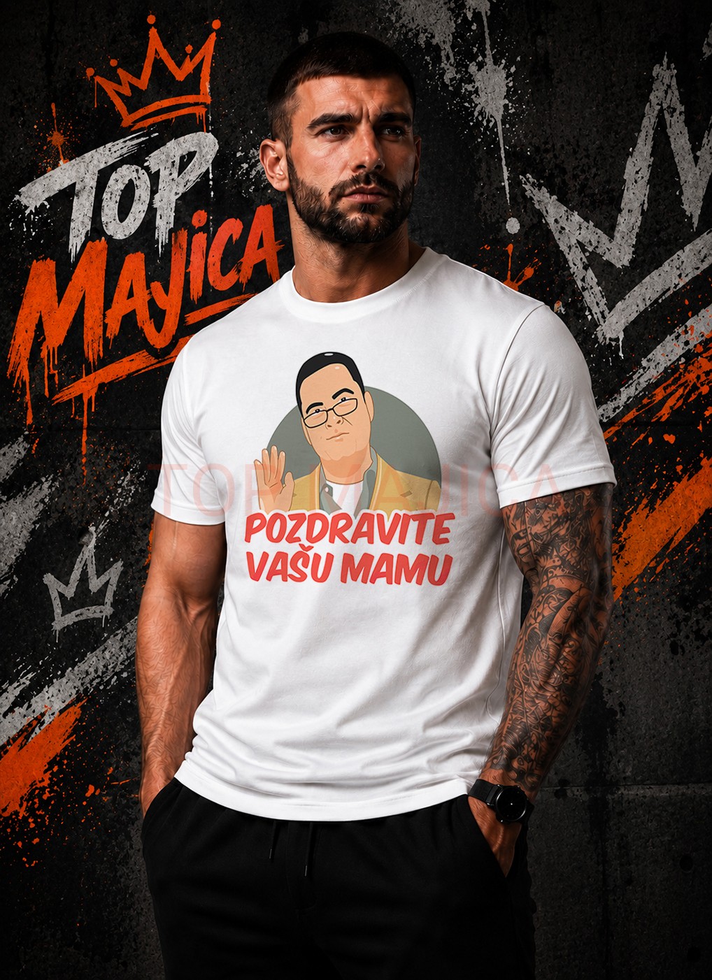 Drzavni Posao - Pozdravite vasu mamu majica bela Drzavni Posao - Pozdravite vasu mamu - Majica bela Drzavni Posao Pozdravite vasu mamu majica bela