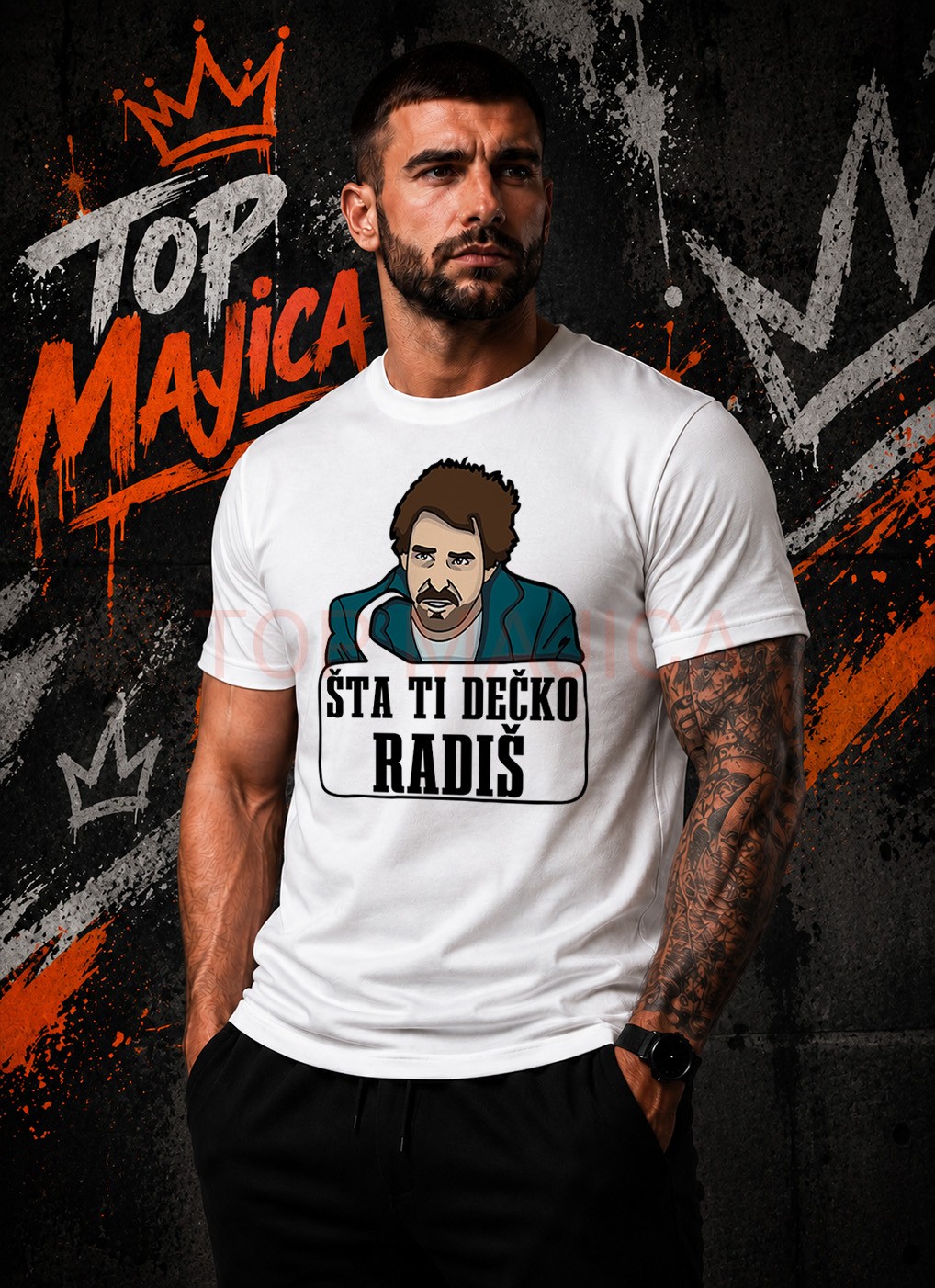 Drzavni Posao - Sta ti decko radis - Majica bela Drzavni Posao Sta ti decko radis majica bela