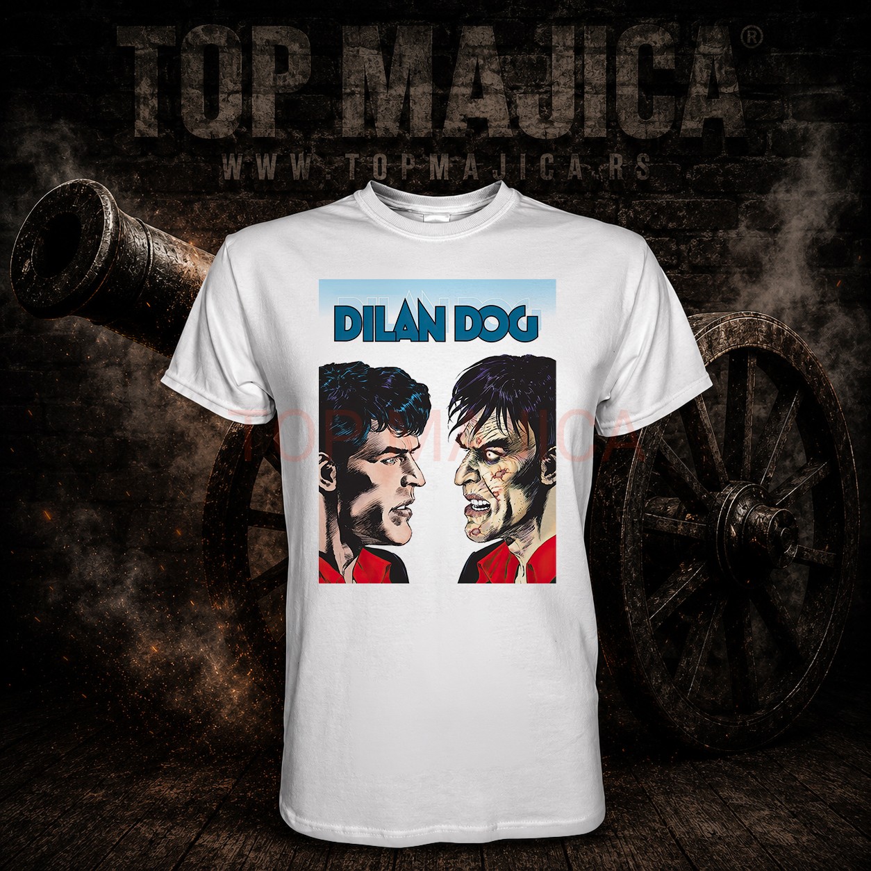 Dylan Dog - Dilan Dog ledena groznica - Majica bela Dylan doh ledena groznica