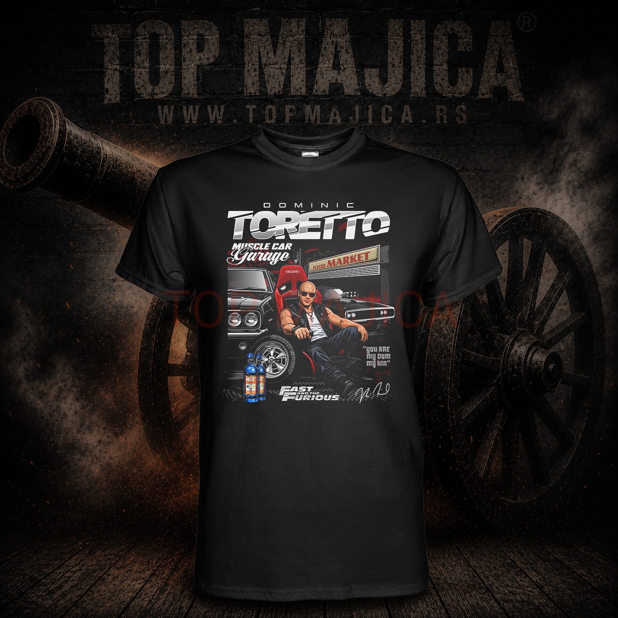 Fast and Furious - Toretto - Majica crna Fast and Furious Toretto majica