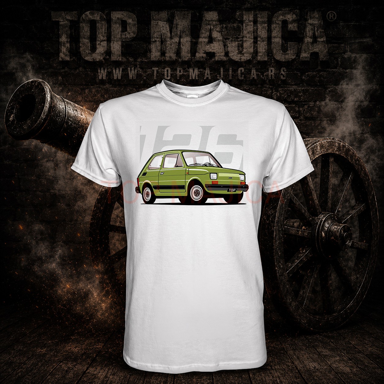 Fiat 126 Peglica majica bela Fiat 126 Peglica - Majica bela Fiat 126 Peglica majica bela