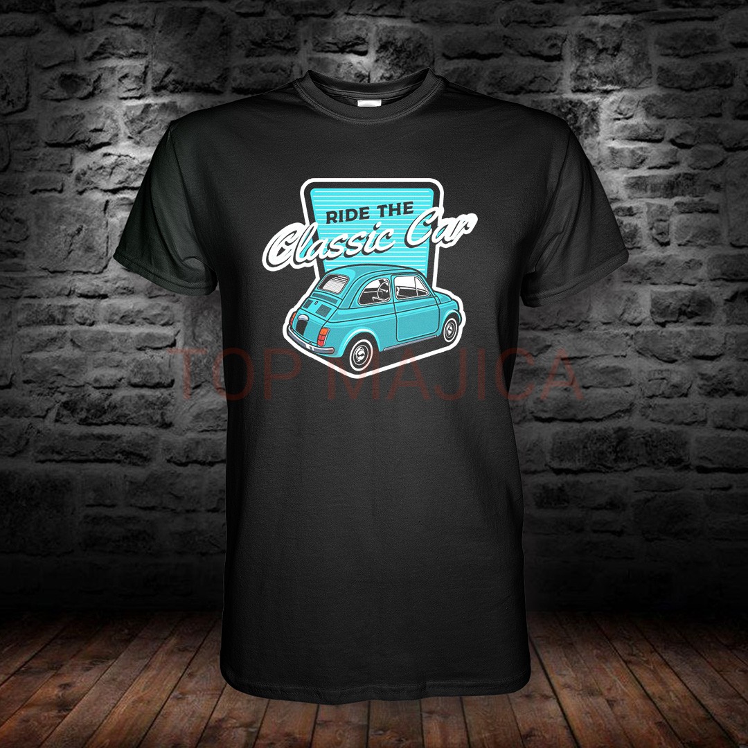 Fica classic car crna Fiat classic car - Majica crna Fica classic car crna