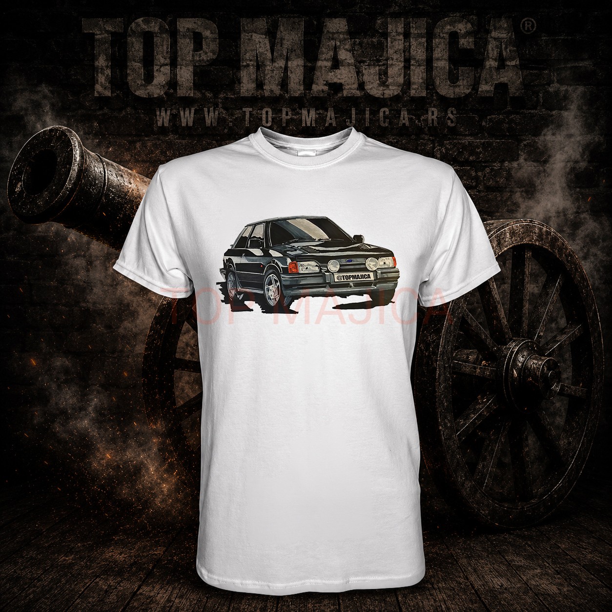 Ford Escort retro Ford Escort retro - Majica bela Ford Escort retro
