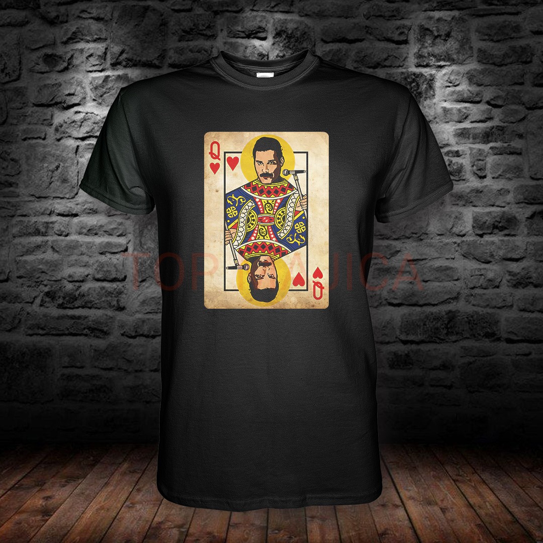Freddy Mercury Queen crna majica Freddie Mercury CARD CRNA MAJICA
