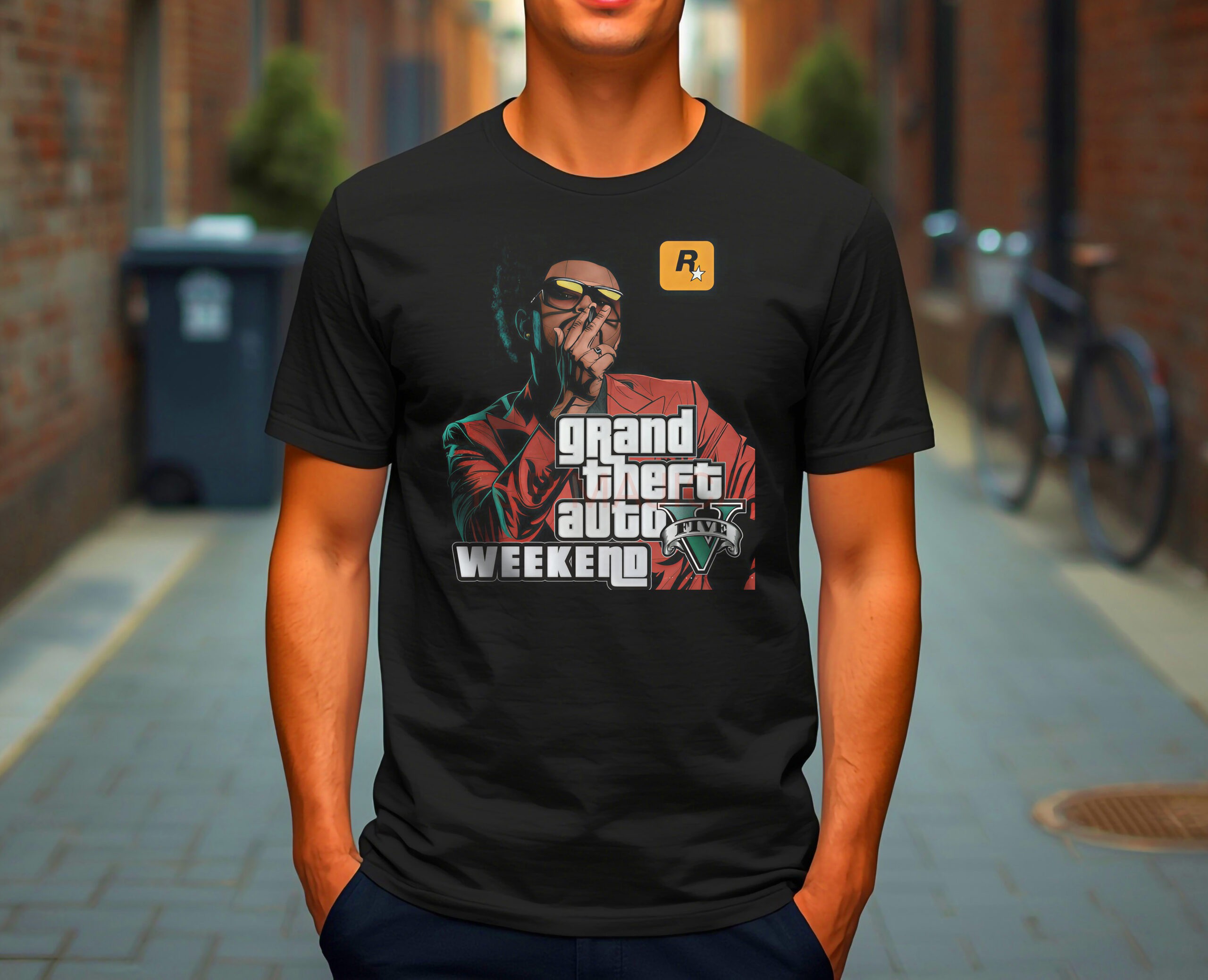 Weekend GTA edition - majica crna GTA V weenend majica scaled