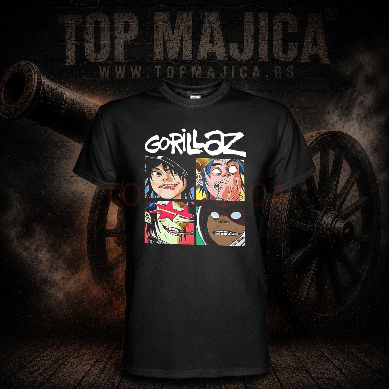 Gorillaz squad - Majica crna Gorillaz Squad majica crna