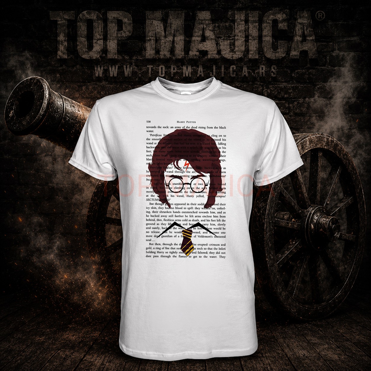 Harry Potter book majica novo Harry Potter book - Majica bela Harry Potter book majica novo