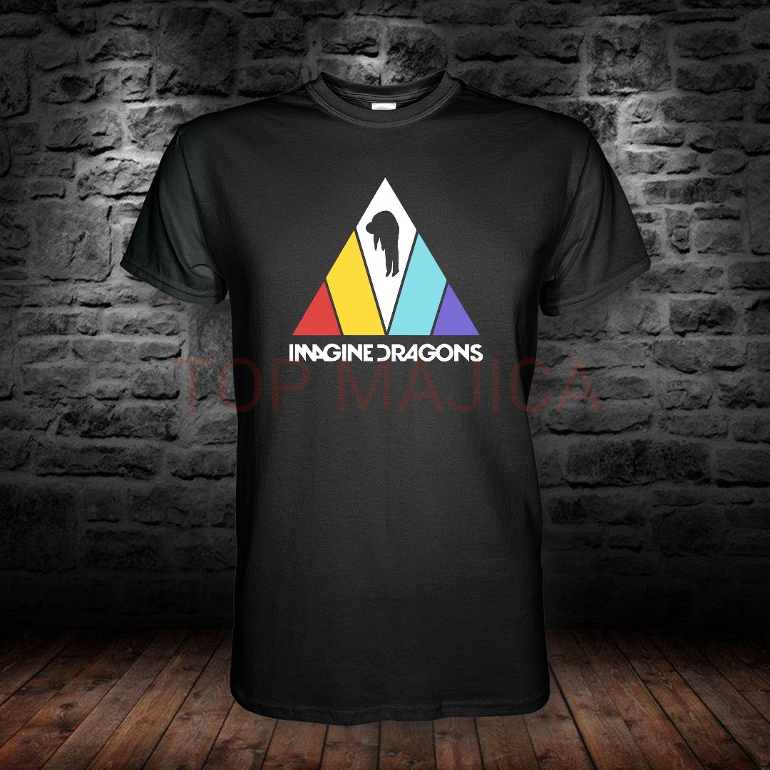 Imagine Dragons majica crna IMAGINE DRAGONS TRIANGLE BLK