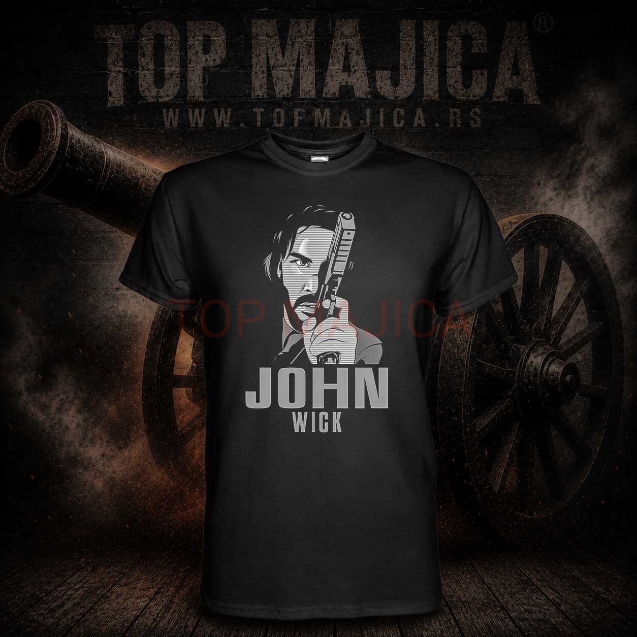 John Wick top crna majica John wick top crna