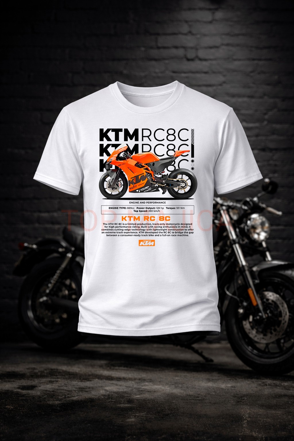 KTM RC 8C majica KTM RC8C - Majica bela KTM RC 8C majica