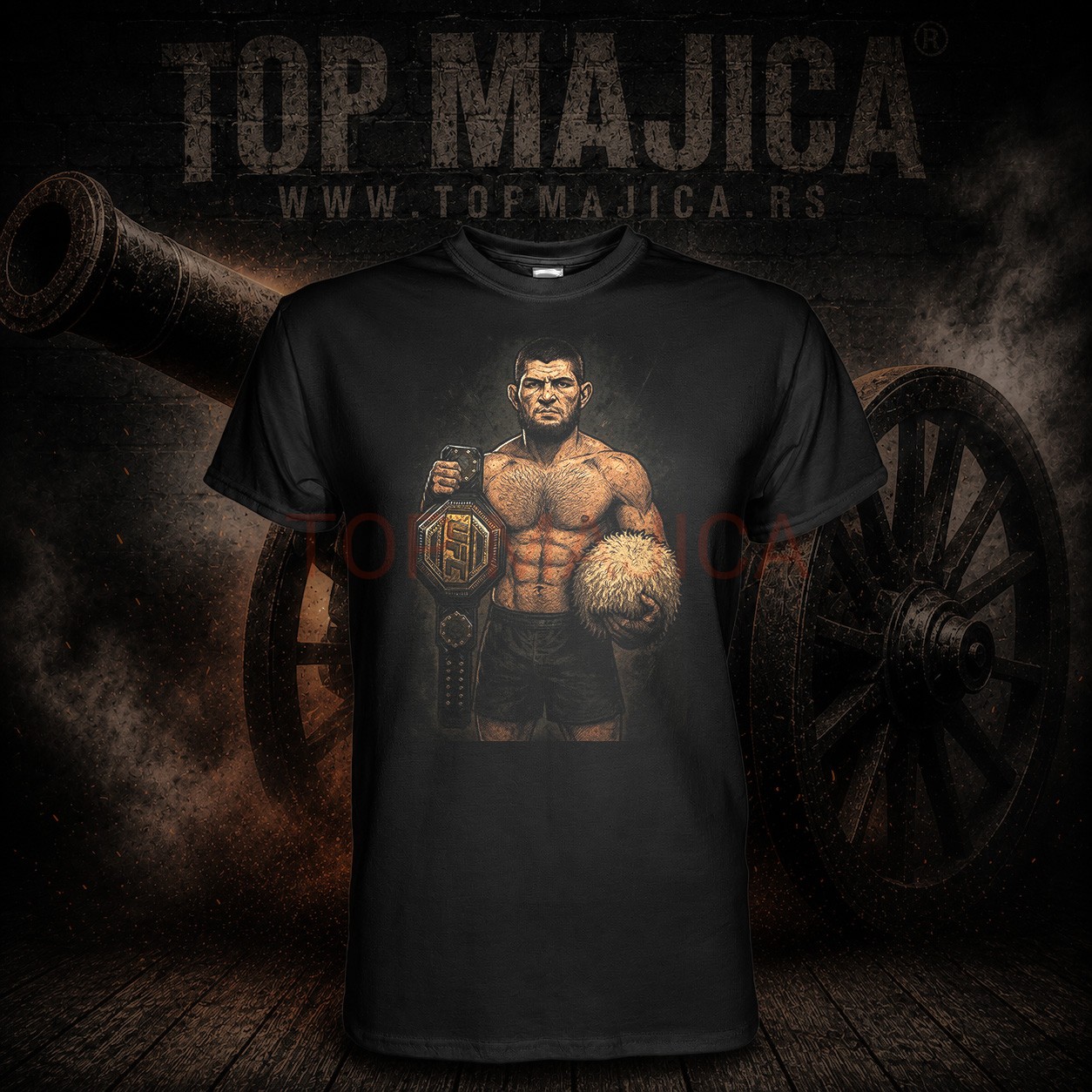 Khabib UFC majica crna Khabib Nurmagomedov UFC - Majica crna Khabib UFC majica crna