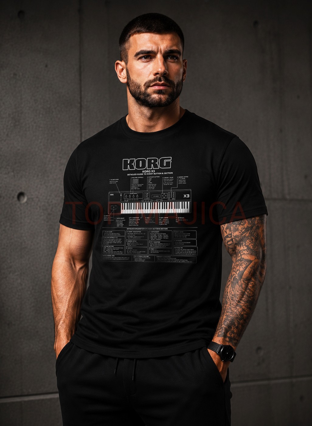 KORG majica crna Korg majica