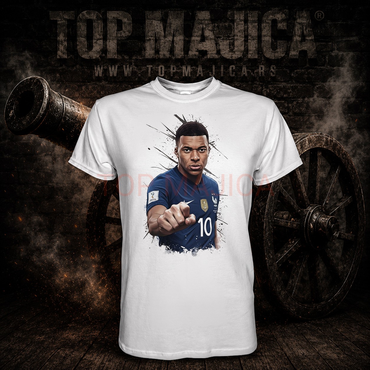 Kylian Mbappe France - Majica bela Kylian Mbappe France majica