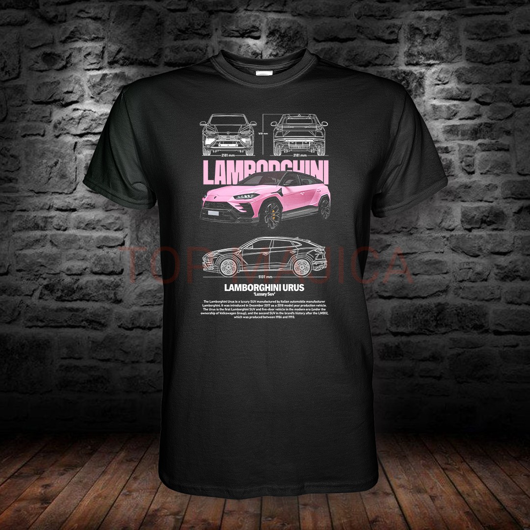 Lamborgini Urus crna majica Lamborghini Urus Luxury pink - Majica crna Lamborgini Urus crna majica