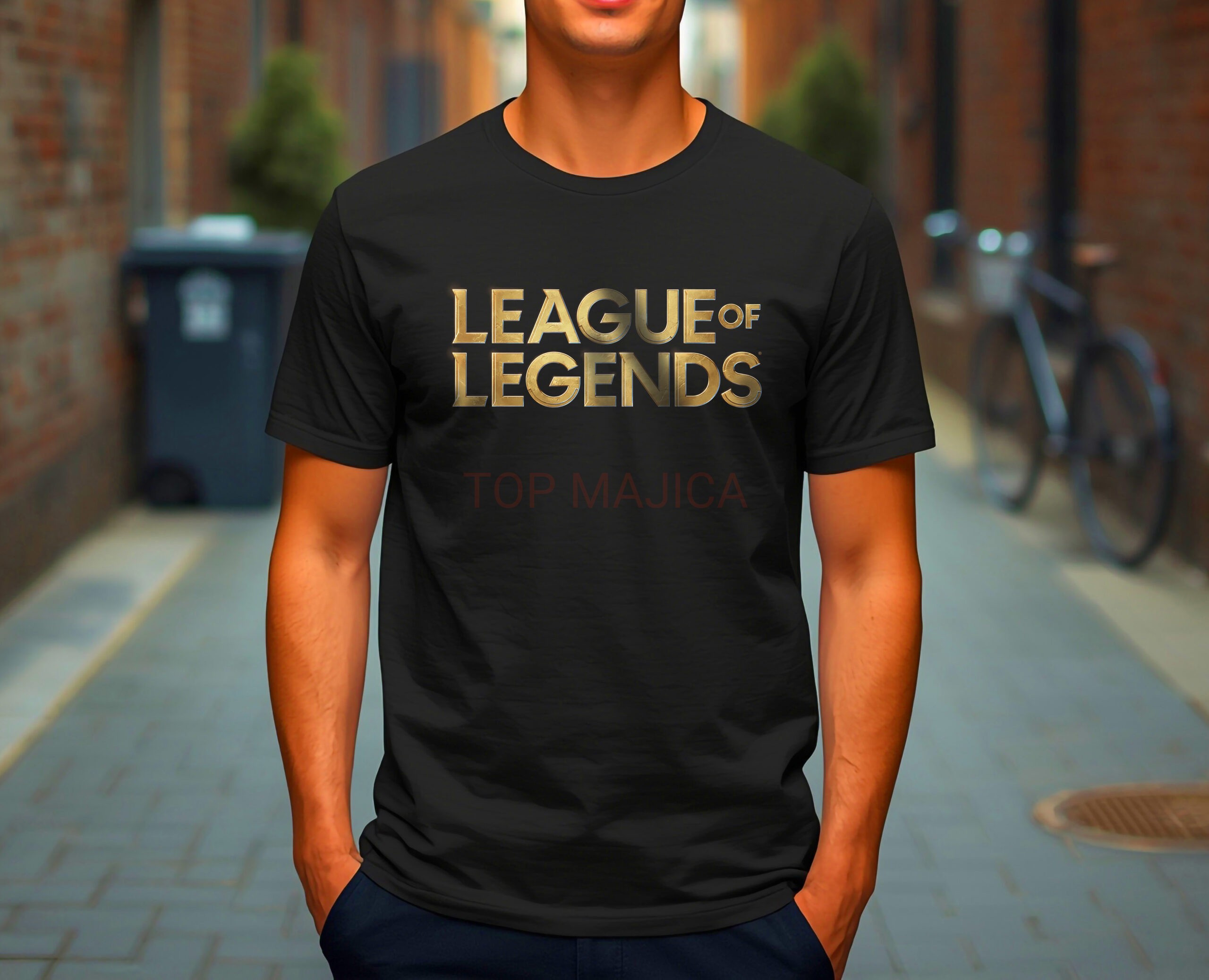 League of Legends text org - Majica crna League of legends scaled