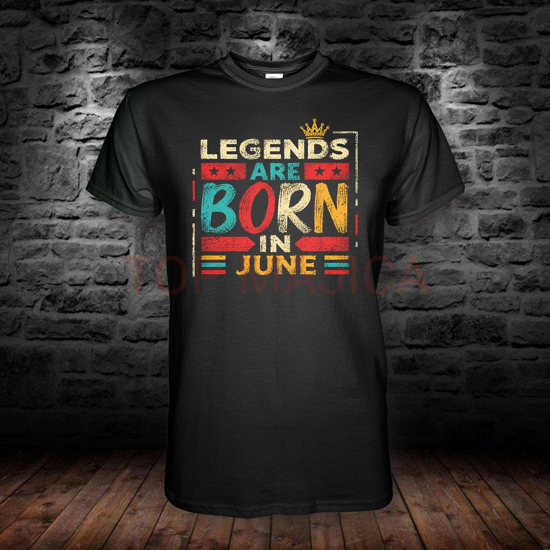 Legends are born in June - Majica crna Legends are born in June