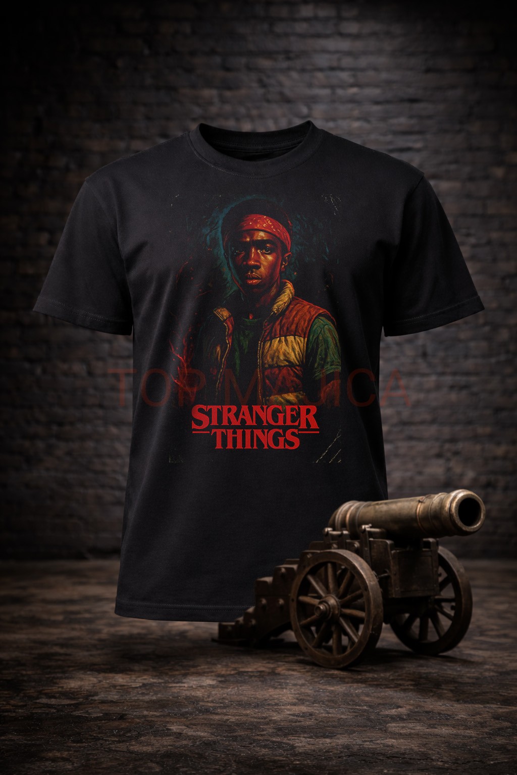 Stranger Things - Lucas - Majica crna Lucas Stranger Things majica