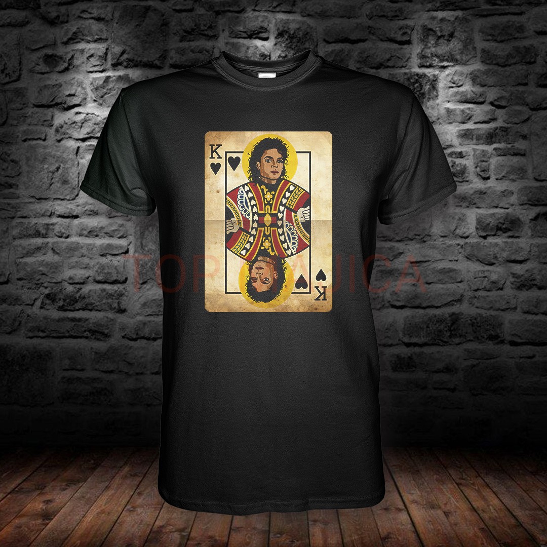 Michael Jackson card majica crna MICHAEL JACKSON KING CARD