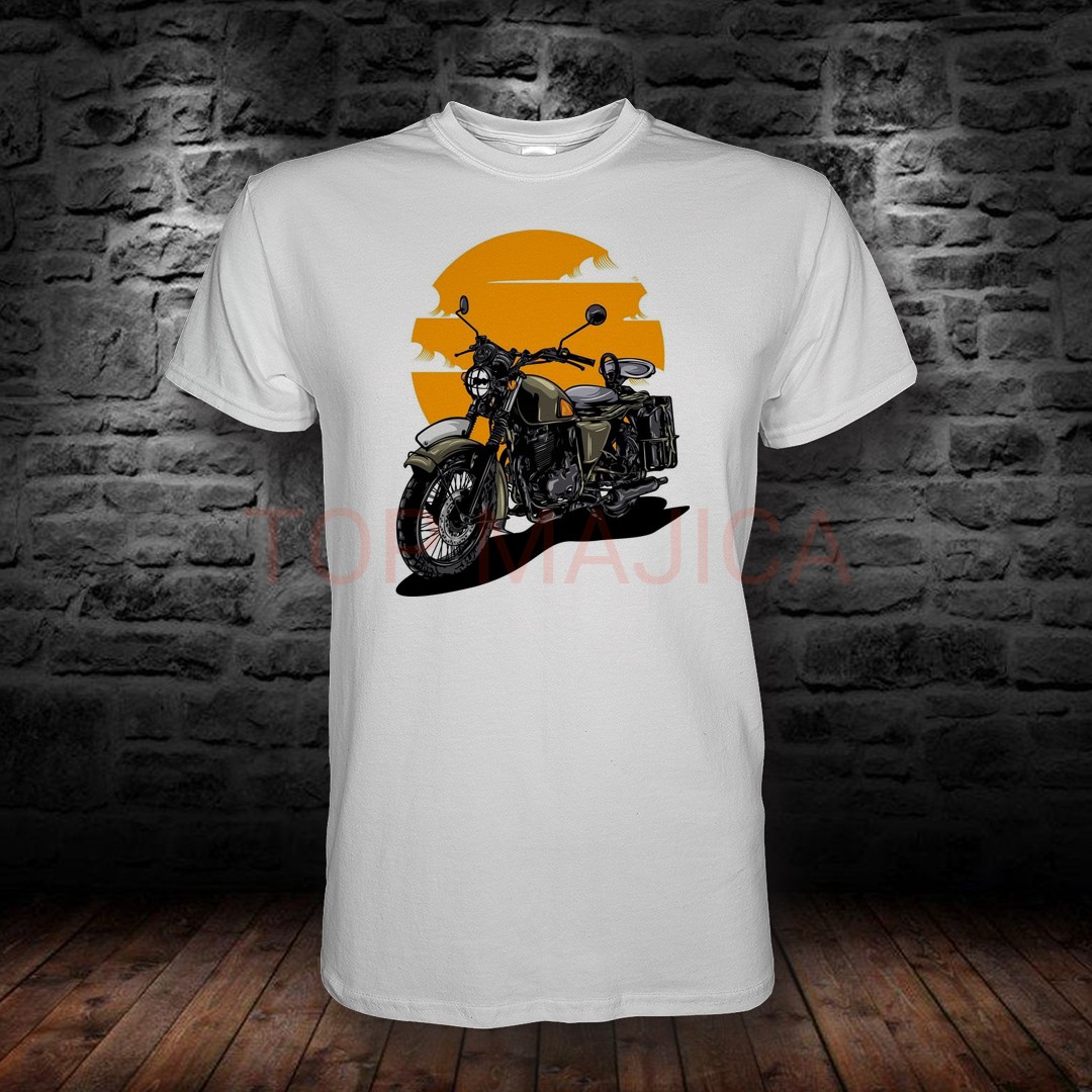 MOTOR VINTAGE BELA Vintage - Majica moto bela MOTOR VINTAGE BELA