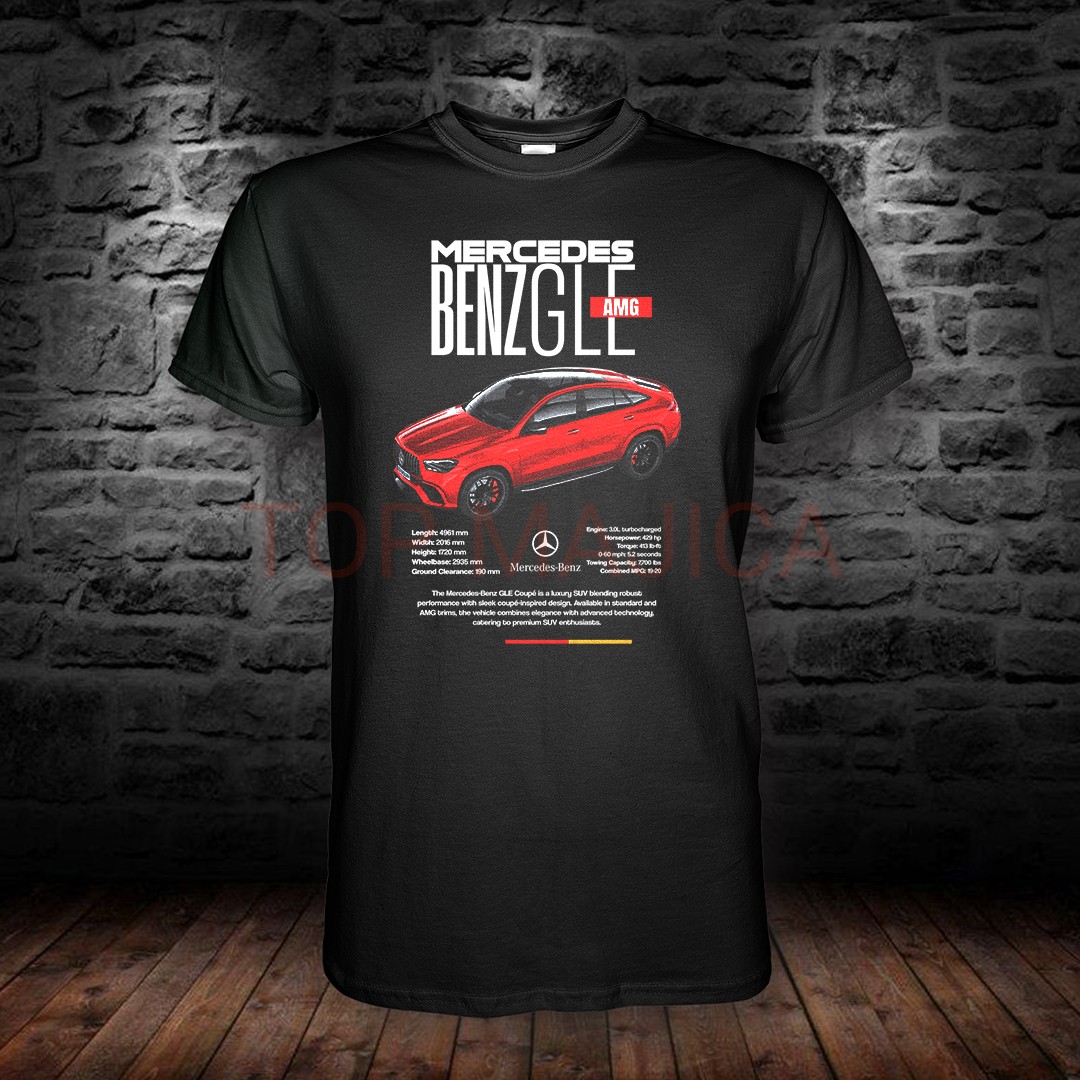 Mercedes GLE AMG Coupe red - Majica crna Mercedes GLE AMG Coupe majica