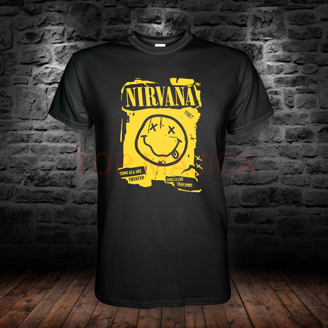 Nirvana Smile logo - Majica NIRVANA SMILE CRNA
