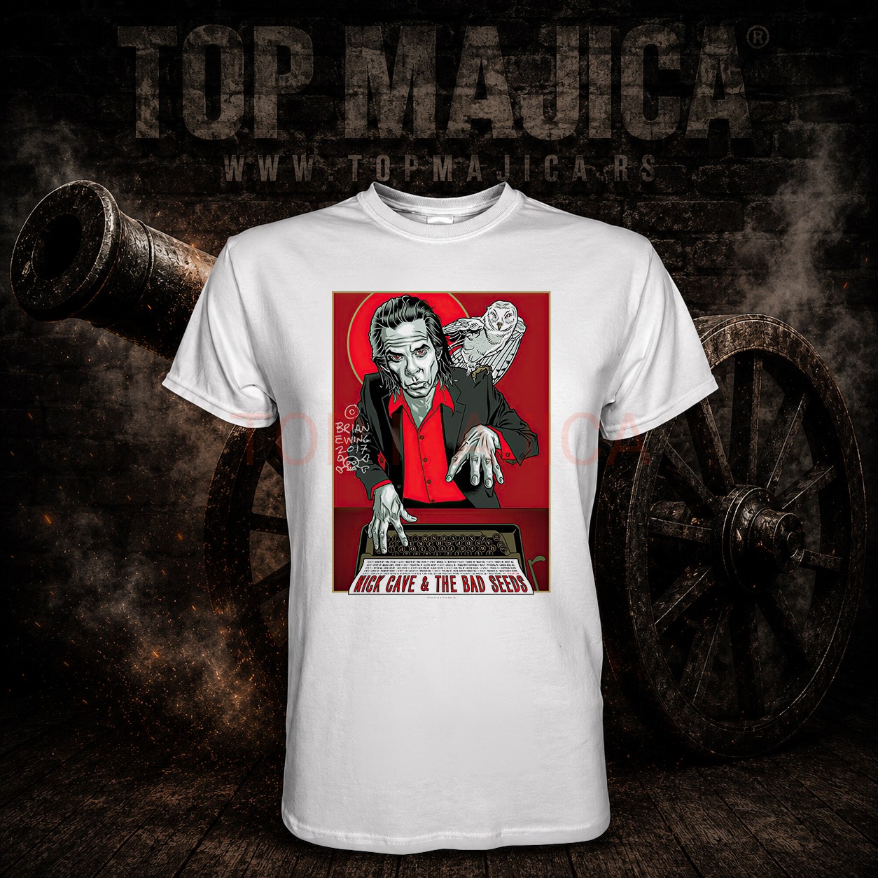 Nick Cave majica bela Nick cave majica bela