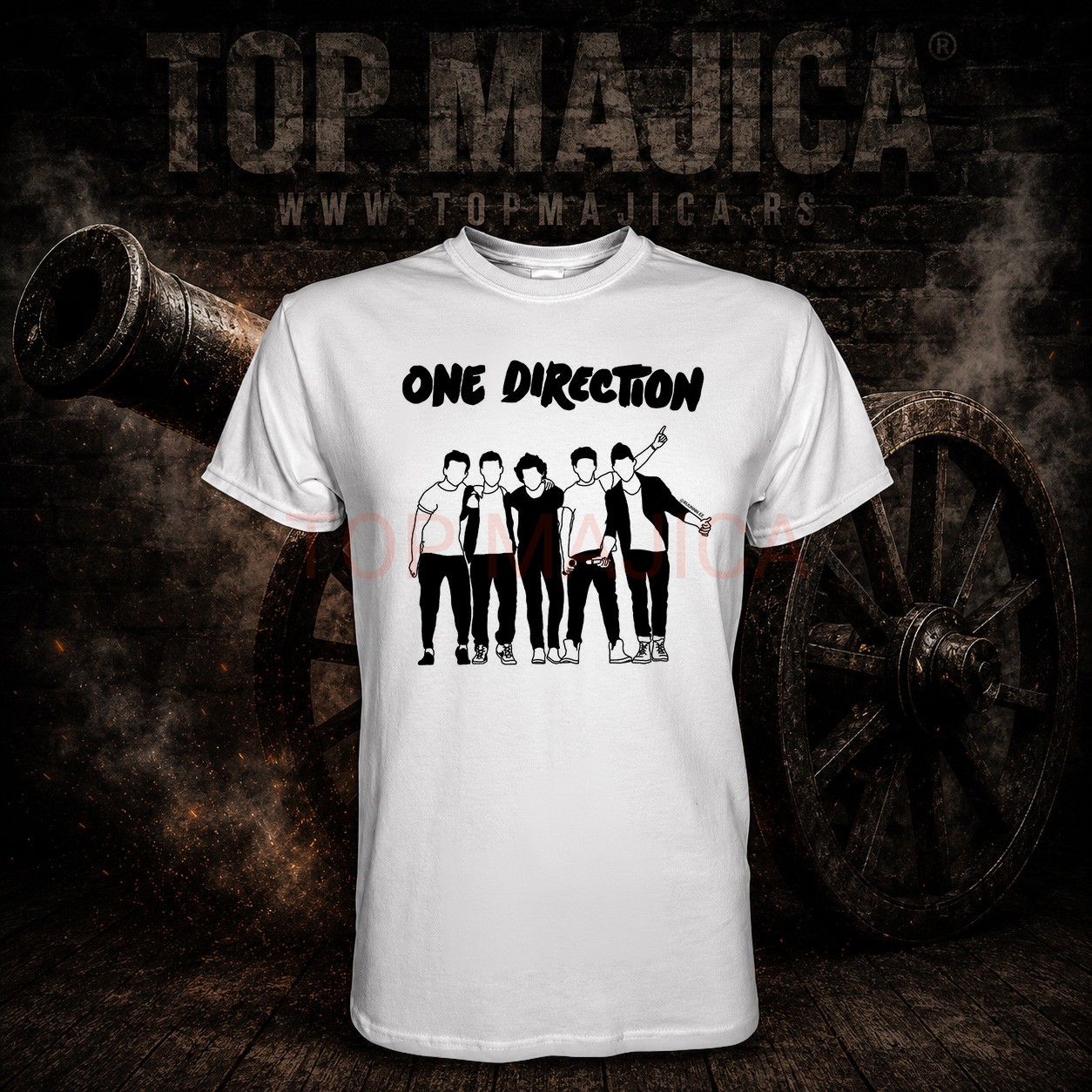 One Direction - Majica bela One Direction bela majica