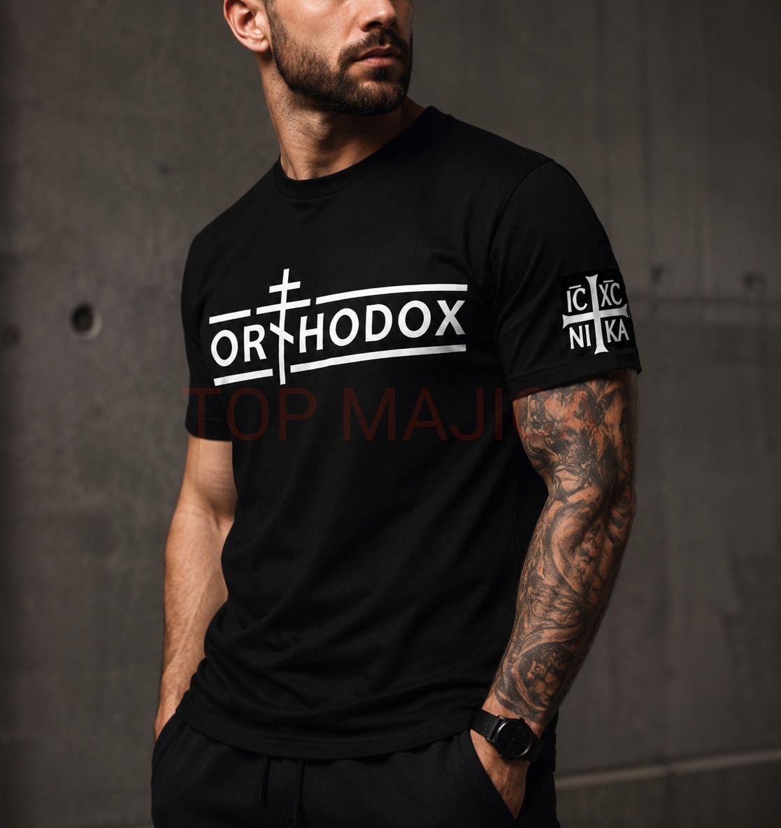 Orthodox crna mjaica Orthodox majica crna Orthodox crna mjaica