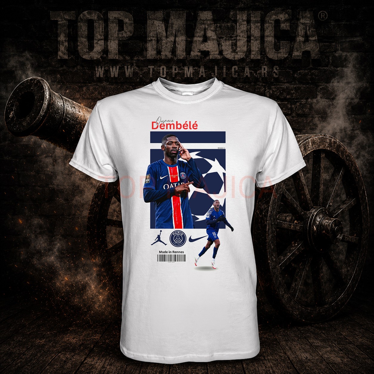 Ousman Dembele majica Ousman Dembele - Majica bela Ousman Dembele majica