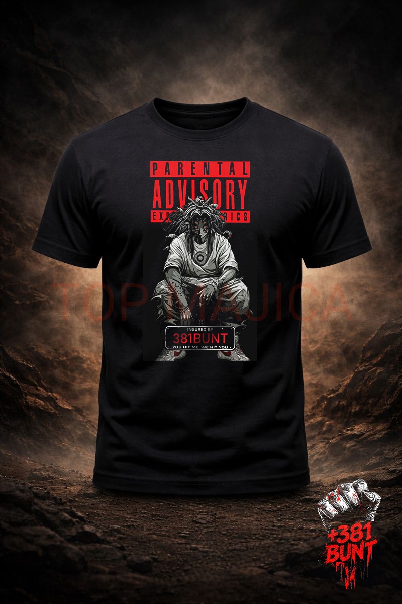 Parental Advicory - Majica crna Parental Advisory bunt majica