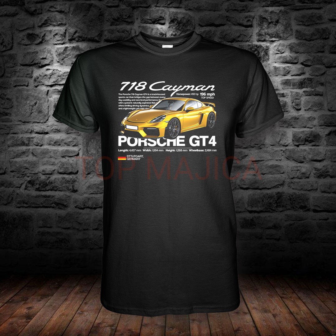 Porsche GT4 718 Cayman majica Porsche GT4 718 Cayman - Majica crna Porsche GT4 718 Cayman majica