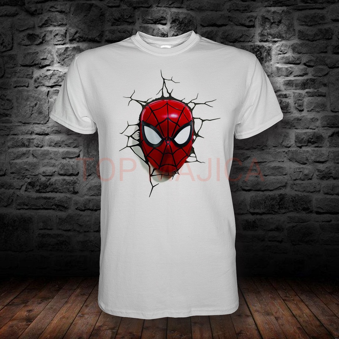 SPIDERMAN Spiderman wall - Majica bela SPIDERMAN