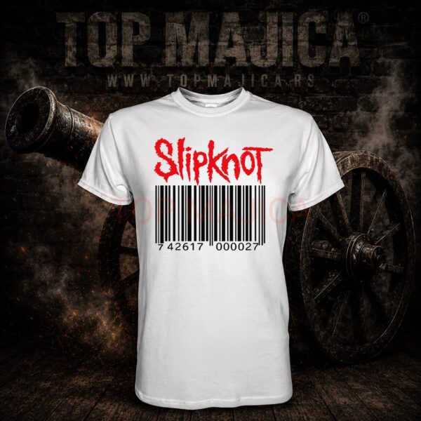 Slipknot barcode - Majica bela