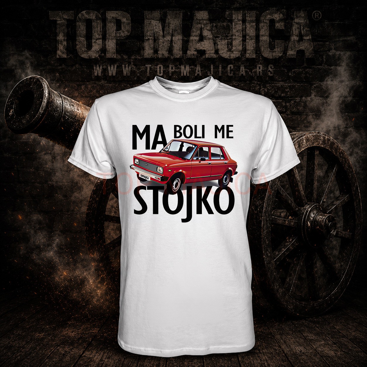 Zastava Stojadin - Ma boli me Stojko - Majica bela Stojadin ma boli me stojko majica