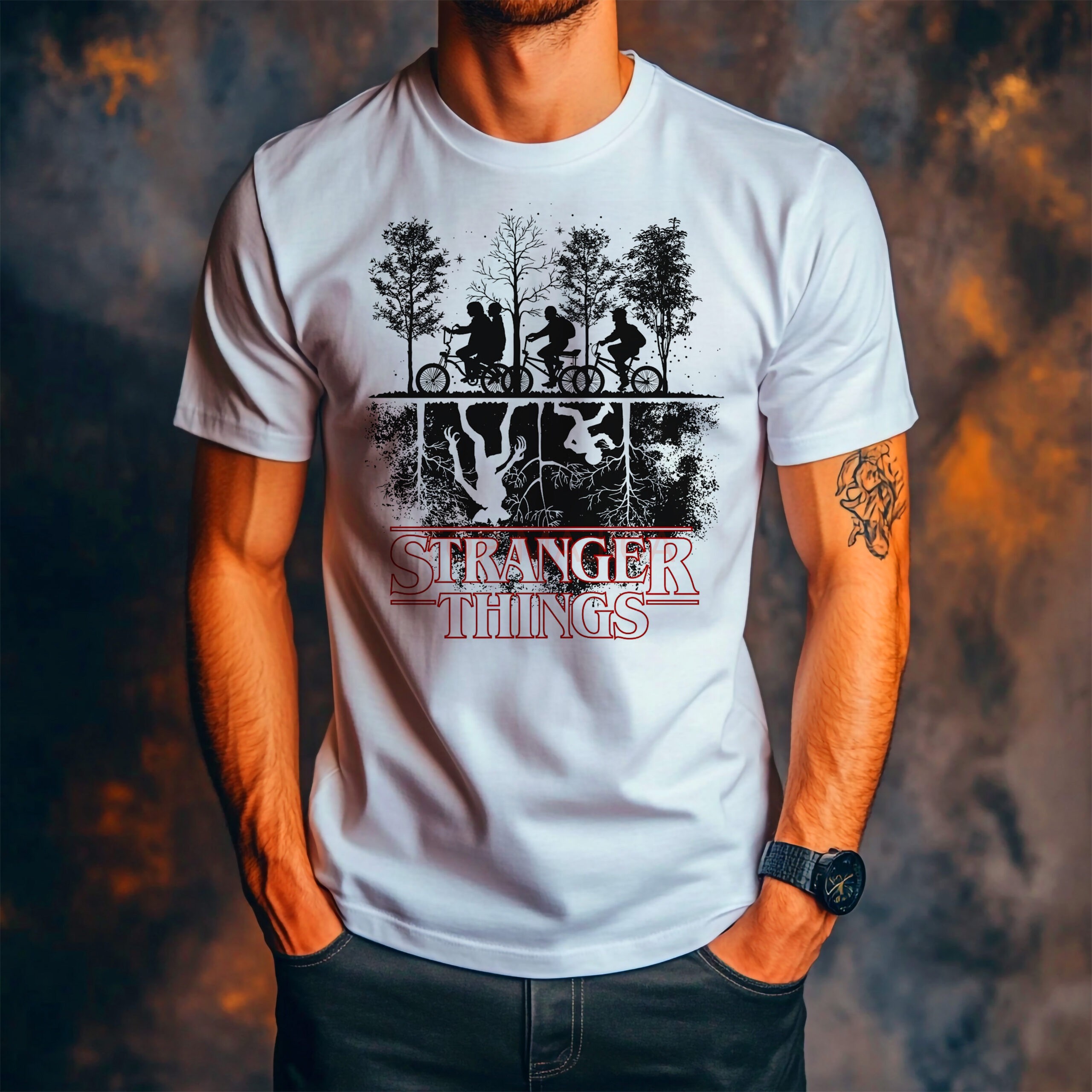 Stranger Things novo majica Stranger Things Upside down - Majica bela Stranger Things novo majica scaled
