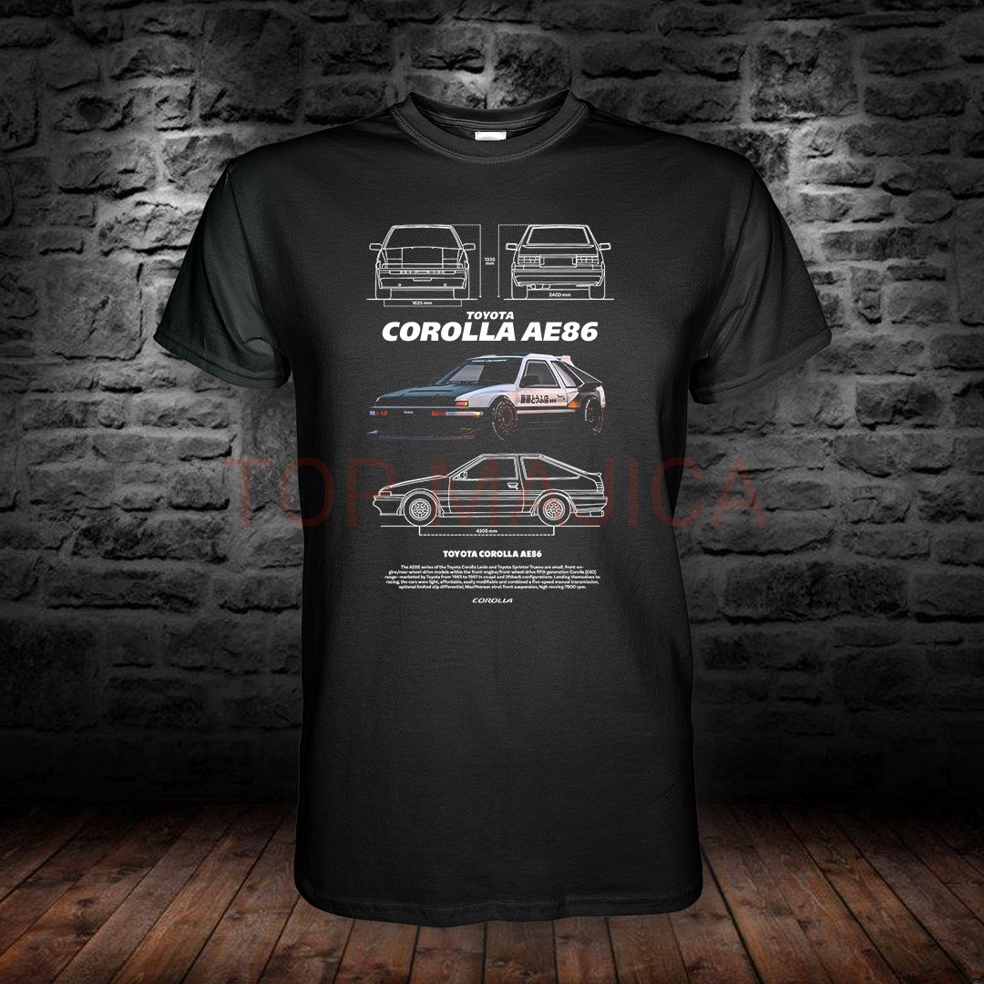 Toyota Corolla AE86 - Majica crna Toyota Corolla AE86 majica