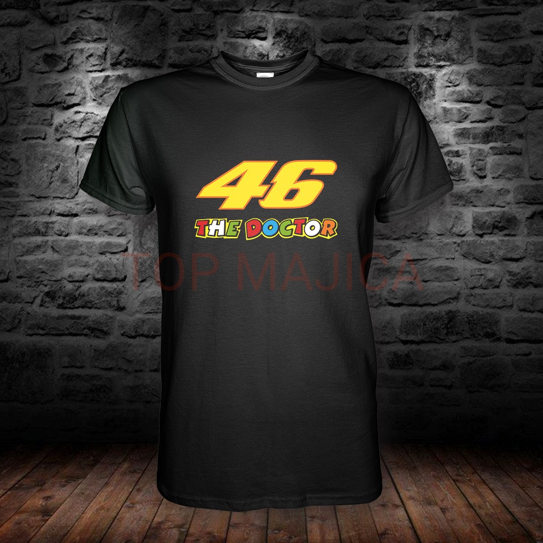 The Doctor - 46 - Logo - Majica crna Valentino Rossi 46 doctor
