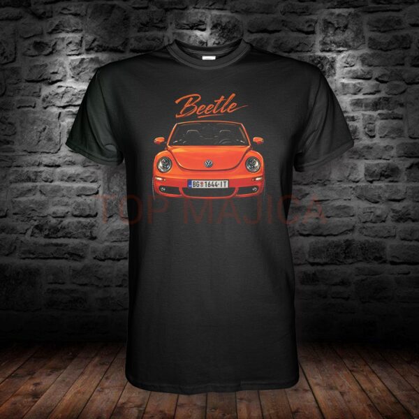 Volkswagen Beetle orange - Buba majica crna