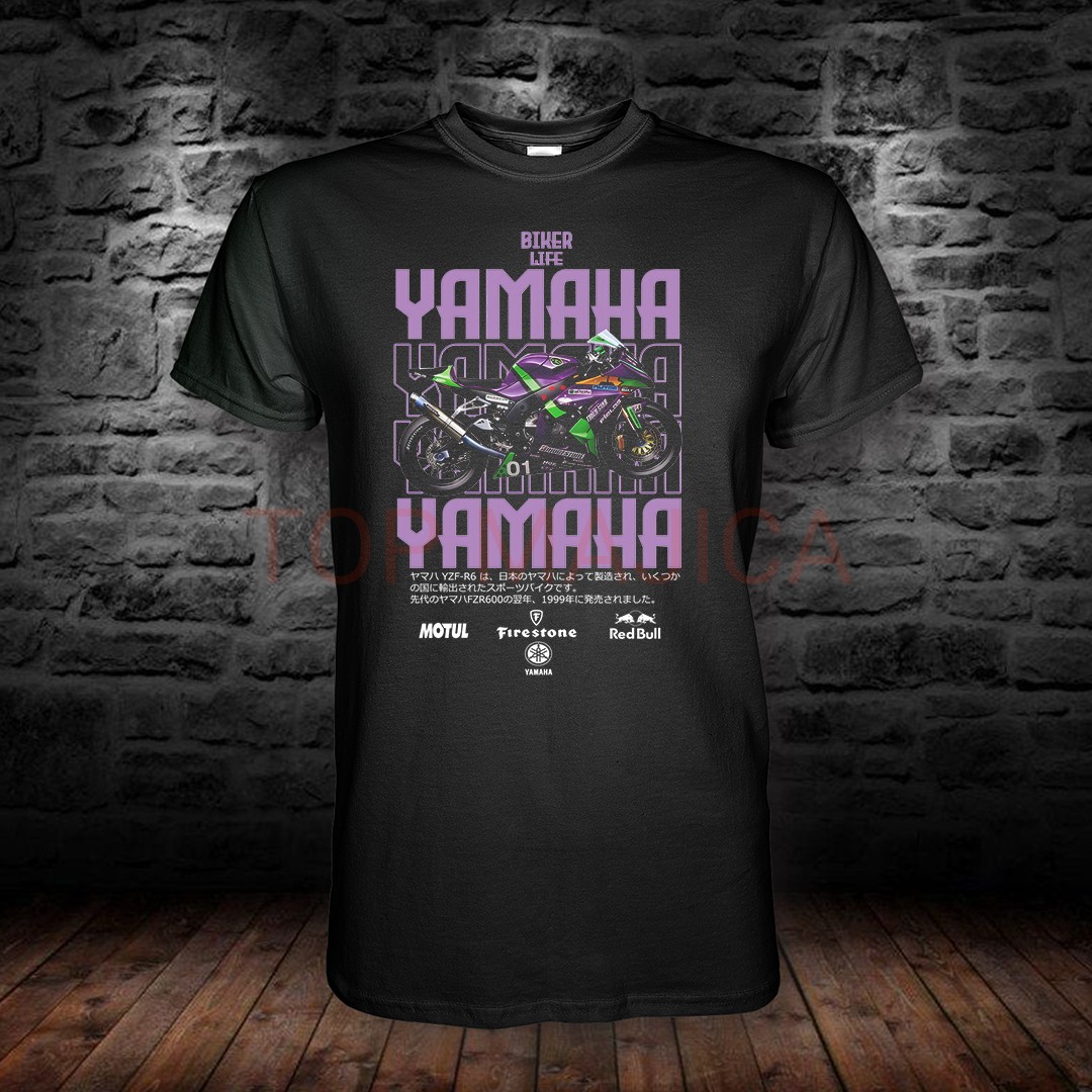 Yamaha R6 majica Yamaha R6 violet - Majica crna Yamaha R6 majica