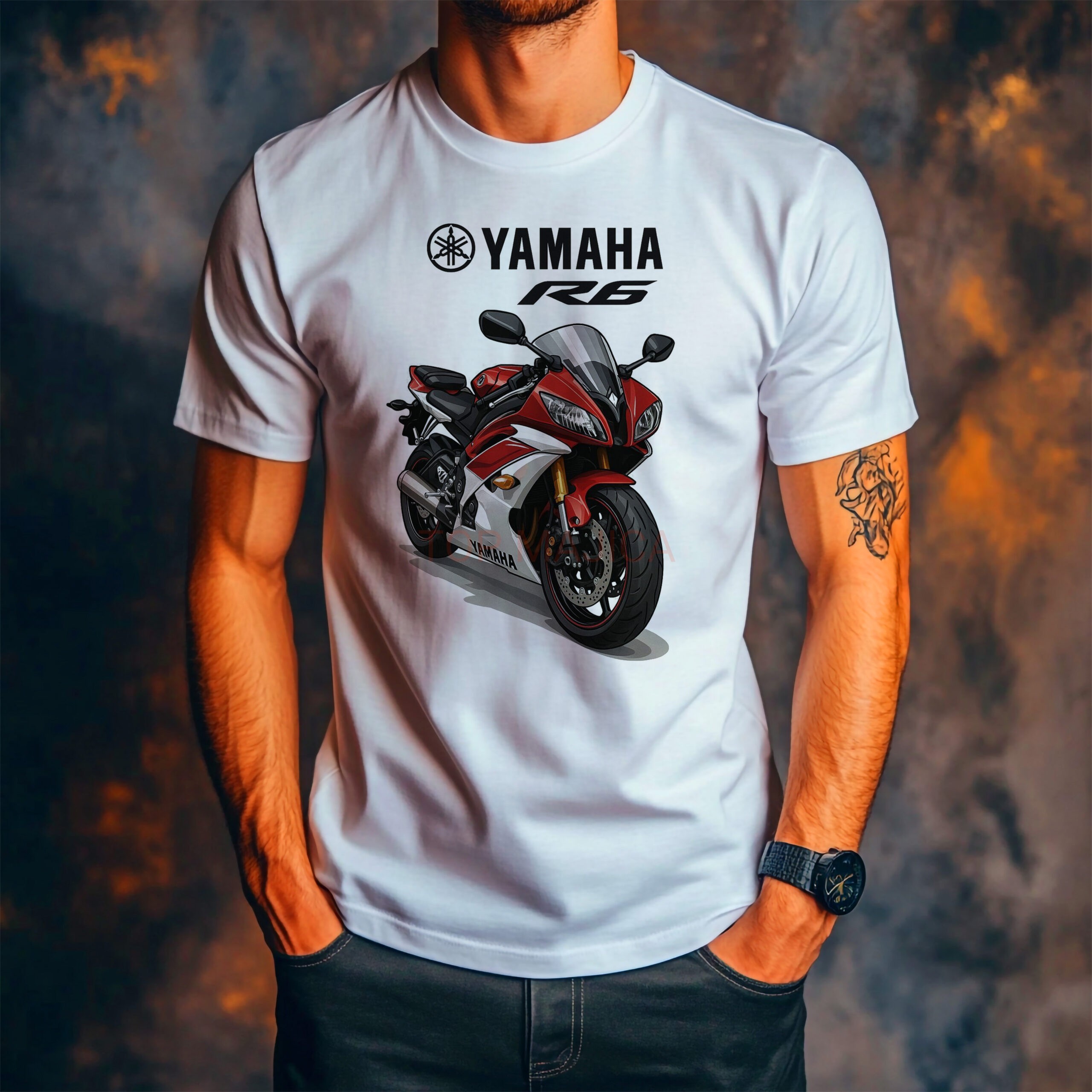 Yamaha R6 red - Majica bela Yamaha R6 red majica scaled