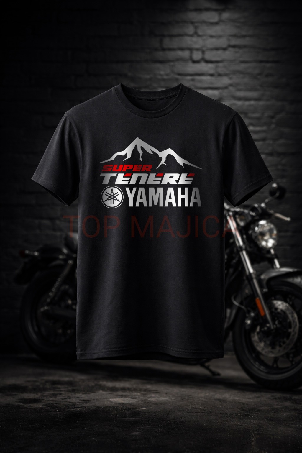 Yamaha Super Tenere - Majica crna Yamaha Super Tenere crna