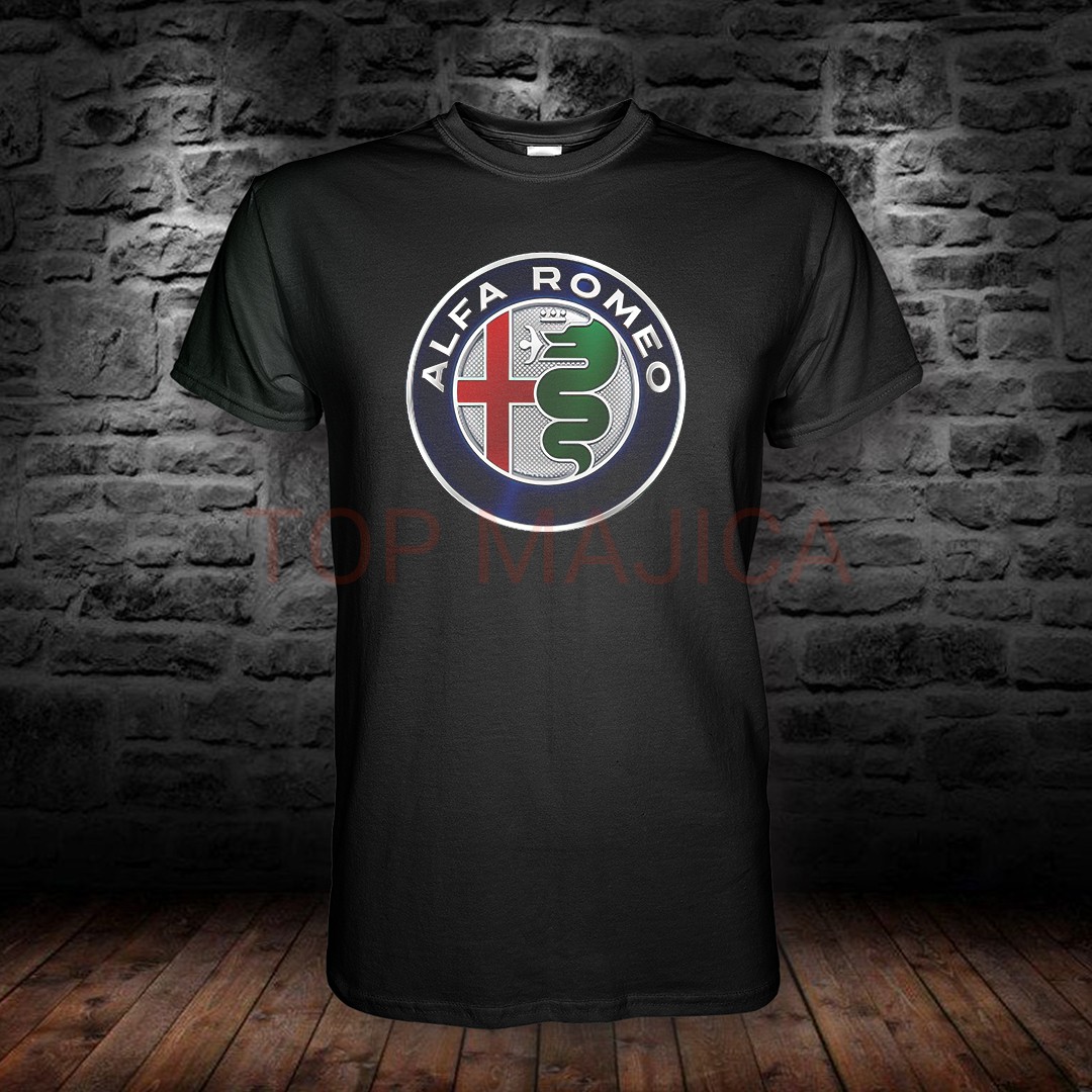 Alfa Romeo Logo - Majica u crnoj boji alfa logo majica