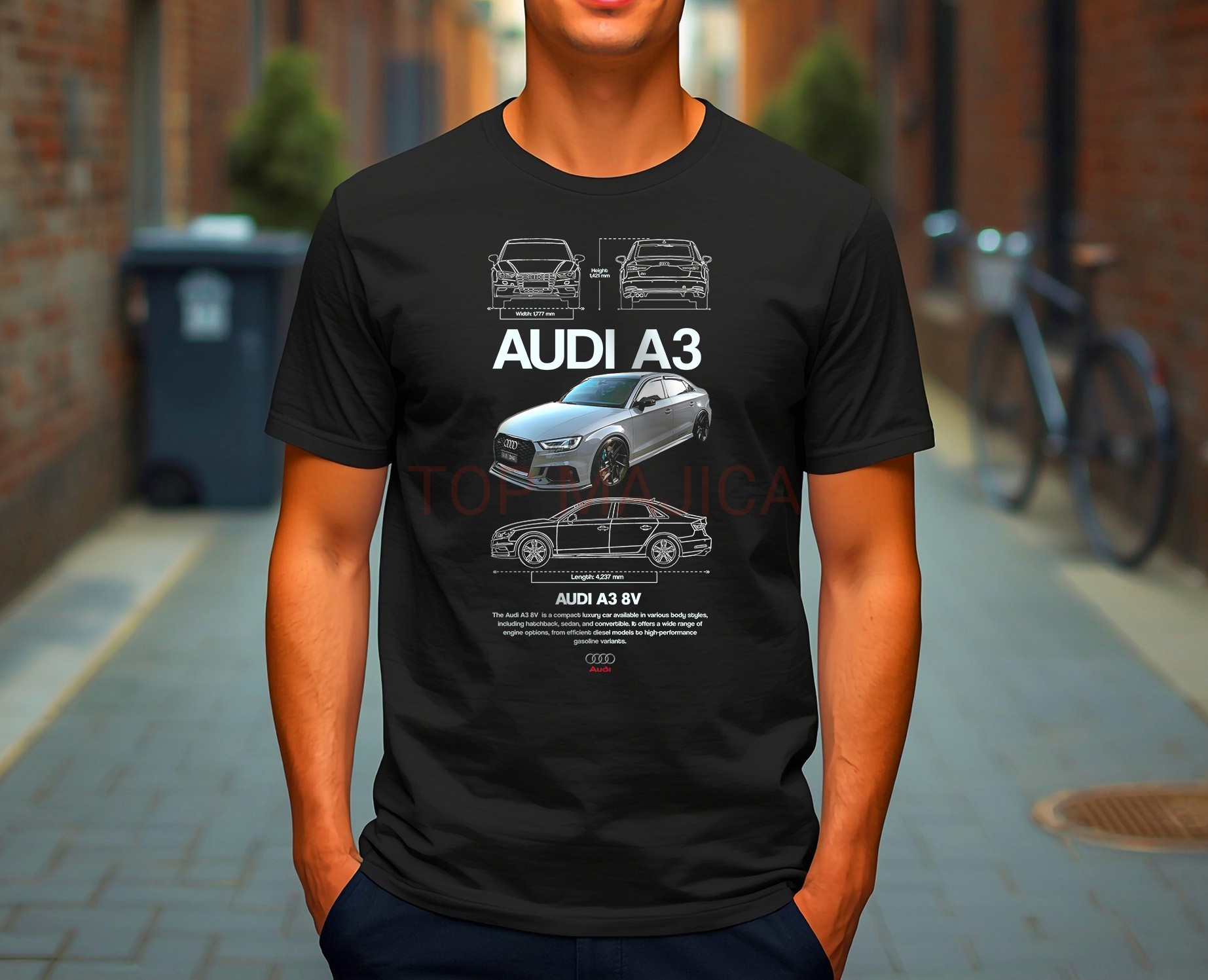 Audi A3 8V - Majica crna audi A3 8V majica crna