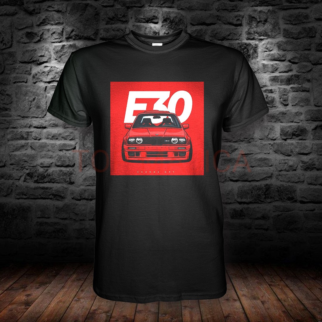 bmw e30 crna BMW E30 Red - Majica crna bmw e30 crna