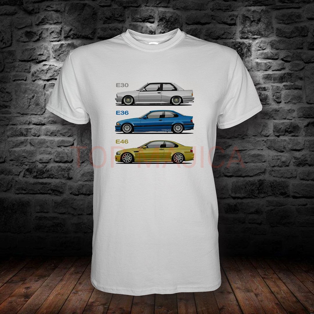 BMW E30 E36 E46 - Majica bela bmw e30 e36 e46 bela majica