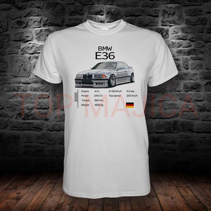 bmw e36 germany BMW E36 Germany - Majica bela bmw e36 germany