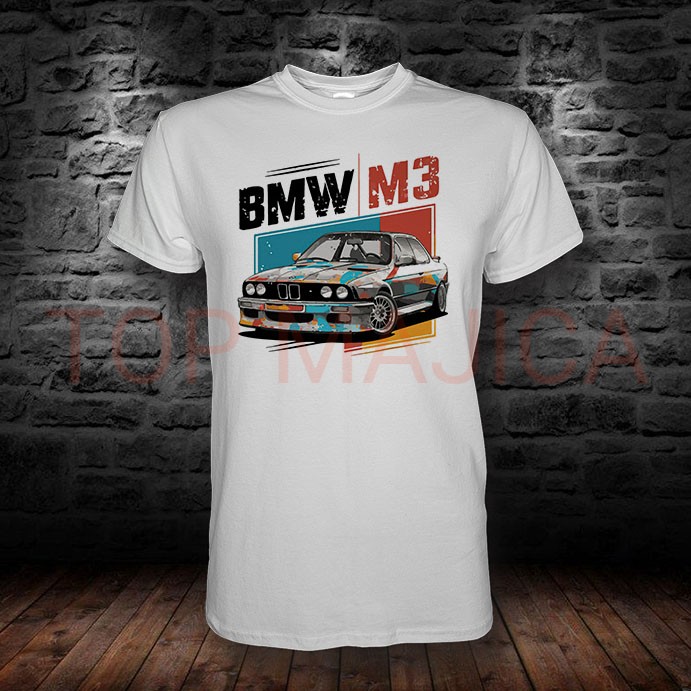 BMW M3 art - Majica bela bmw m3 art
