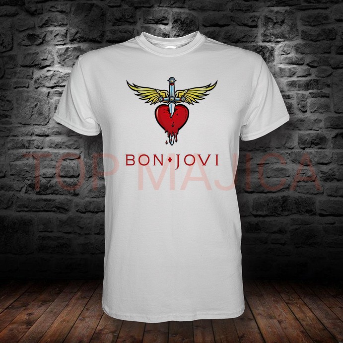 bon jovi bela Bon Jovi - Majica bela bon jovi bela