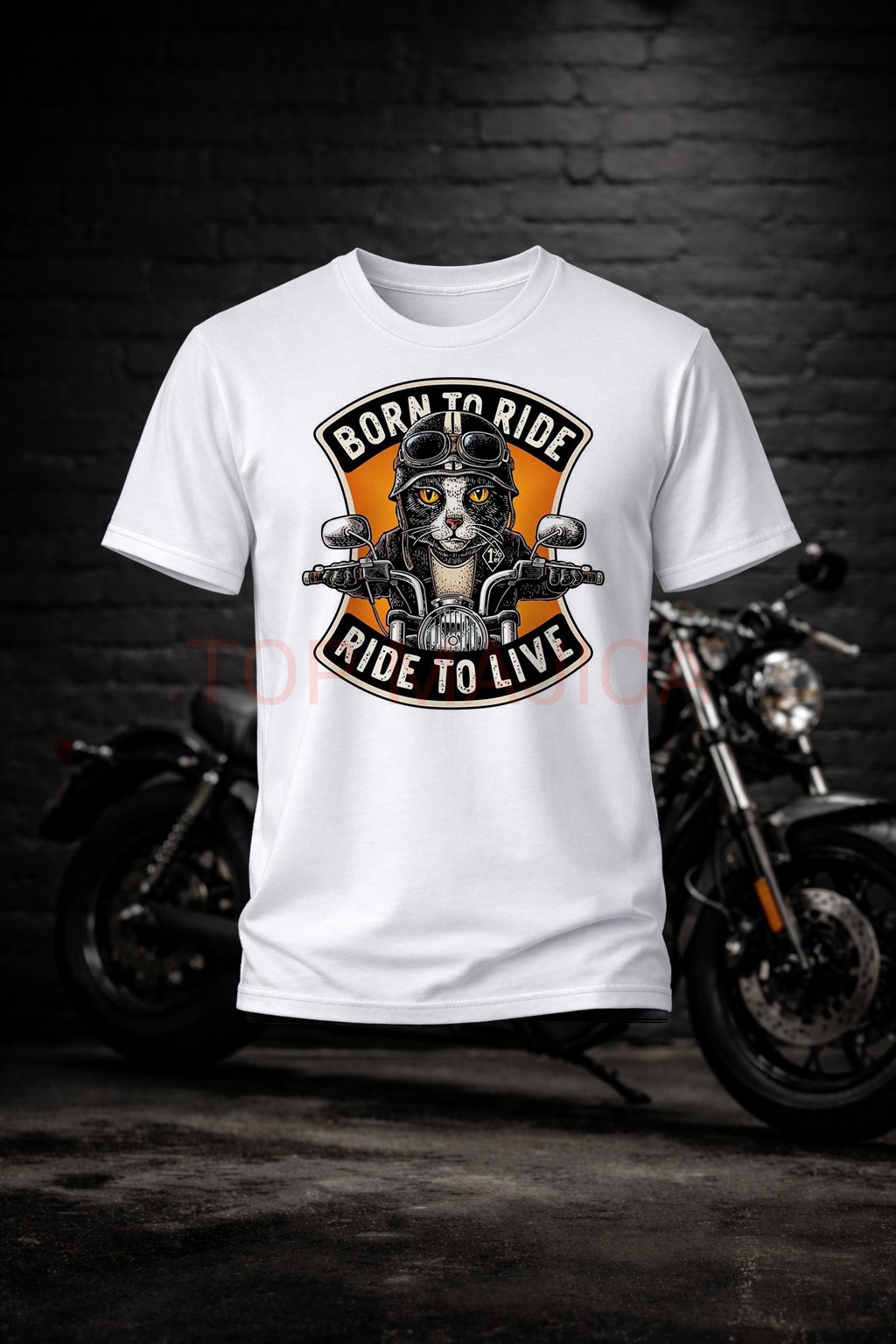born to ride majica Born to ride - Majica bela born to ride majica